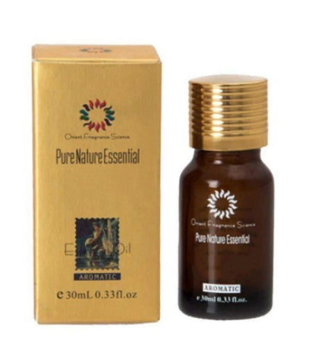 Pure Nature Essential aromatic oil 30ml bottle and gold box for scars of acne treatment