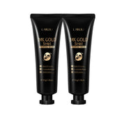 Two tubes of Lakou 24K Gold Snail Tearing Mask organic and functional face mask for deep cleansing and pore care