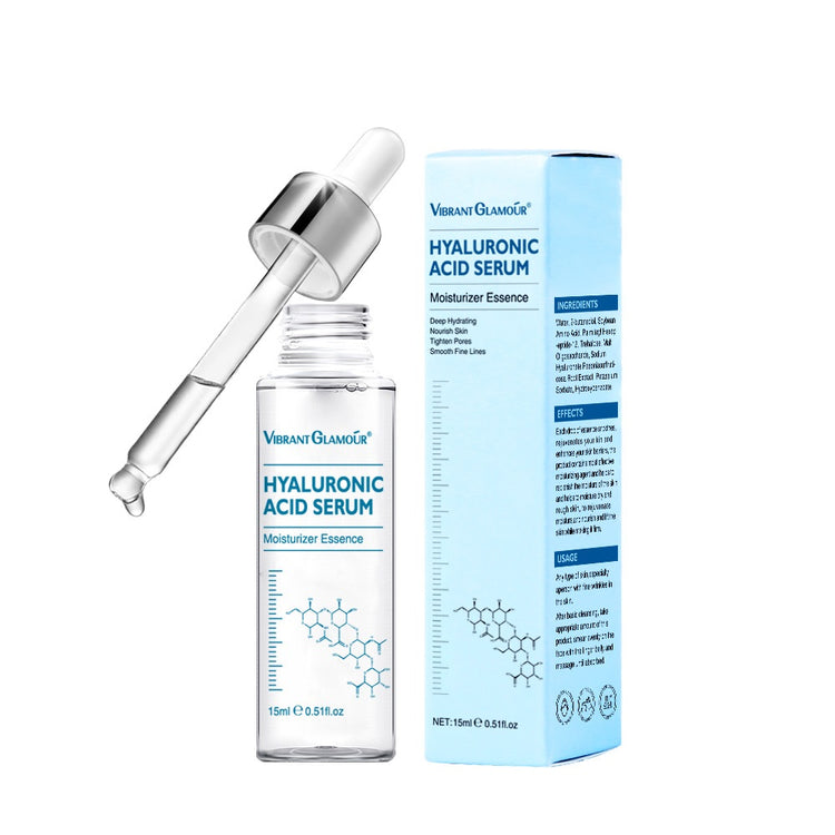 Hyaluronic acid serum moisturizer essence with dropper and packaging organic and functional face mask